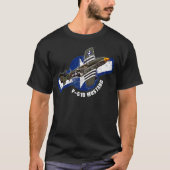 P51 Mustang WW2 Warplane Plane Warbird T-shirt (Voorkant)