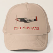 p51d Mustang Trucker Hat Pet (Voorkant)