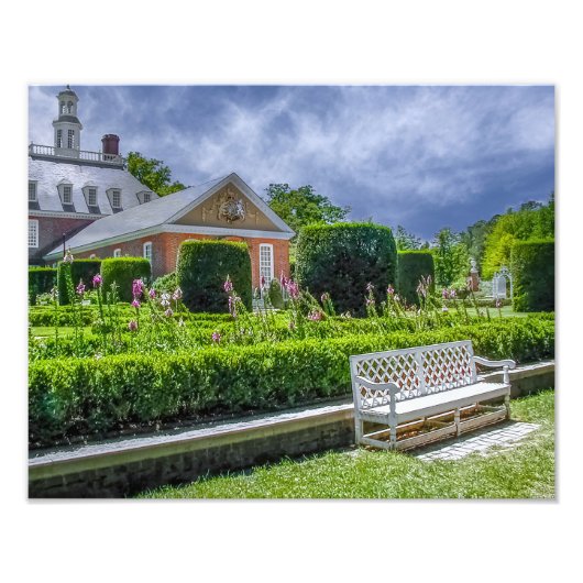 P527004(1)-Governor's Palace Garden Foto Afdruk (Voorkant)