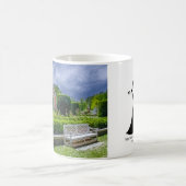 P527004(1)-Governor's Palace Gardens met Bench Koffiemok (Center)