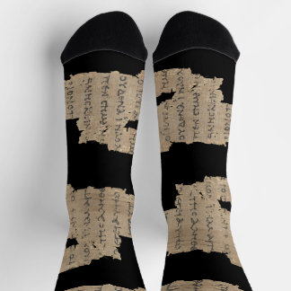 P52 Papyrus Fragment Socks –Earliest New Testament Sokken