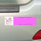 p5, de roze poedelwww.zazzle.com bumpersticker (Op auto)