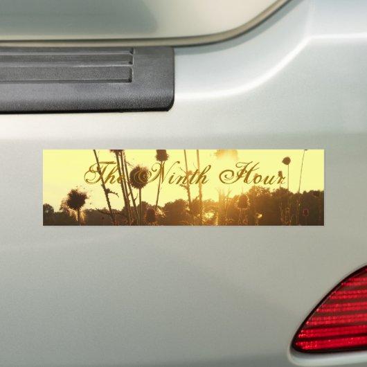 P6021334, 9e uur bumpersticker (Op auto)