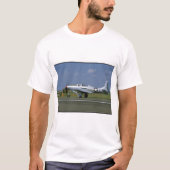 P63 King Cobra, Silver, Left Side_WWII Planes T-shirt (Voorkant)