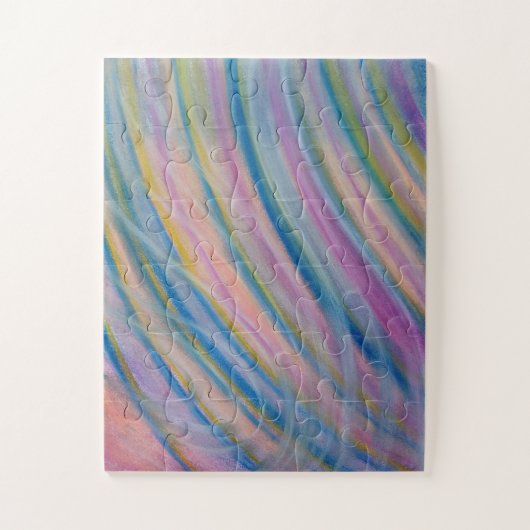 P6 Unieke Kleurrijke Abstracte Kunst Legpuzzel (Verticaal)