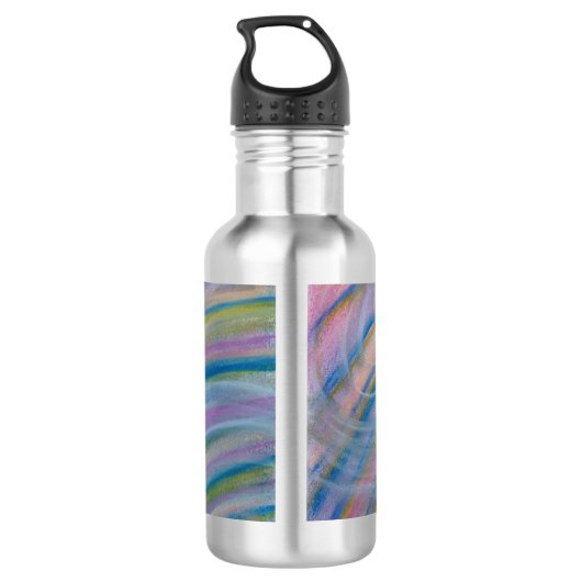 P6 Unique Colorful Abstract Art Waterfles (Achterkant)