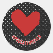 #P6BEATFOREVER RONDE STICKER (Voorkant)