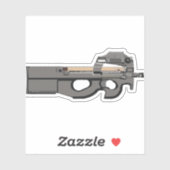 P90 Compact Submachine Pistool Sticker (Vel)