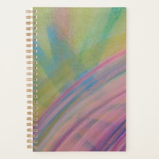 P9 Unieke Kleurrijke Abstracte Kunst Planner (Voorkant)