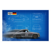 P 356 Blueprint Perfect Poster (Voorkant)