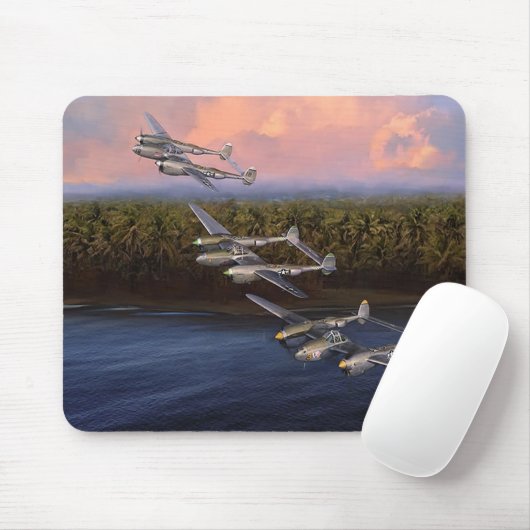 P-38 Aces van de 8e Fighter Group Muismat (Met muis)