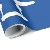 P-38 Bliksem Blauw & Wit Cadeaupapier (Rol Hoek)