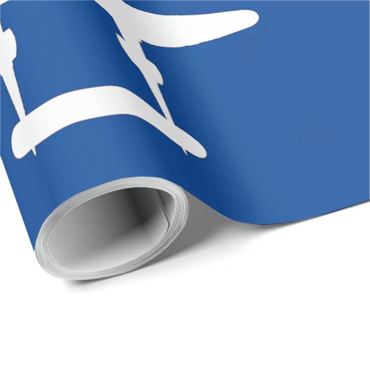 P-38 Bliksem Blauw & Wit Cadeaupapier (Rol Hoek)