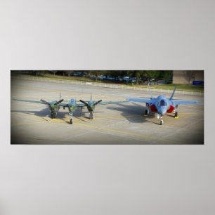 P-38 Bliksem en F-35 Bliksem II Poster