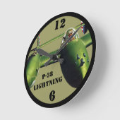 P-38 Bliksem in Olijfdrab Ronde Klok (Hoek)