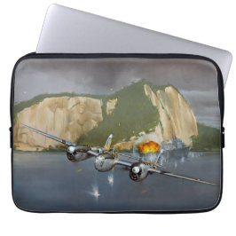 P-38 Bliksem in strijd Laptop Sleeve