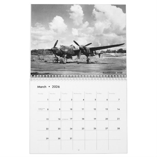 P-38 Bliksem Kalender (Mar 2026)