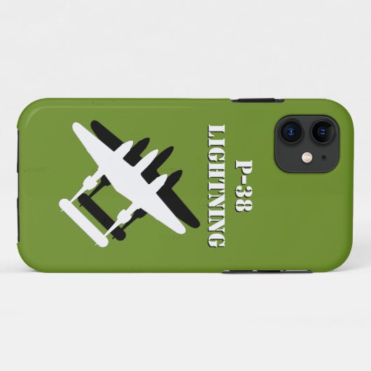 P-38 Bliksem met ShadowiPhone / iPad case (Achterkant (horizontaal))