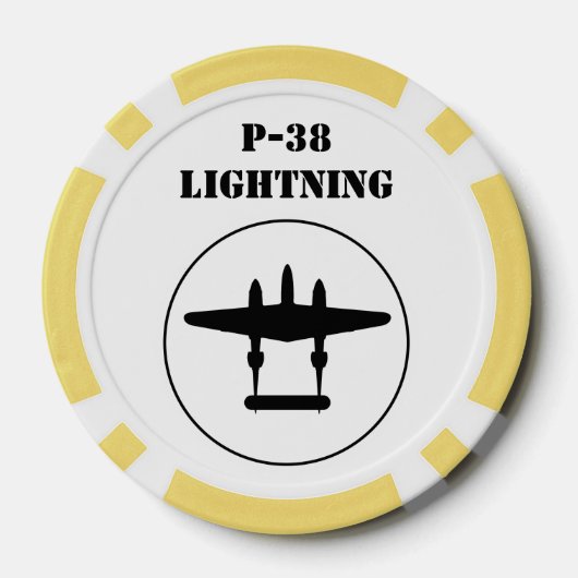 P-38 Bliksem Poker Chips (Achterkant)
