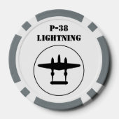 P-38 Bliksem Poker Chips (Achterkant)
