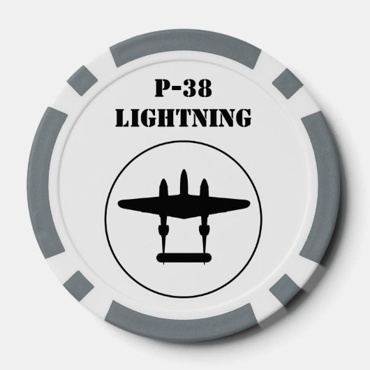 P-38 Bliksem Poker Chips (Achterkant)