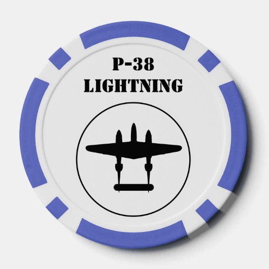 P-38 Bliksem Poker Chips (Achterkant)
