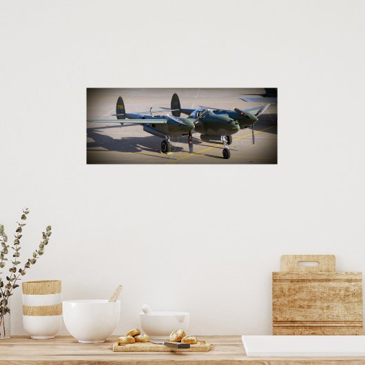 P-38 Bliksem Poster (Keuken)