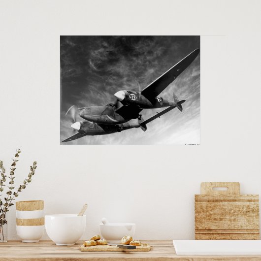 P-38 Bliksem Poster (Keuken)