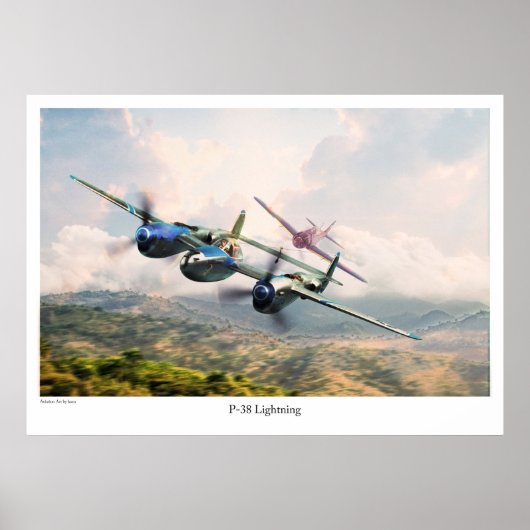P-38 Bliksem Poster (Voorkant)