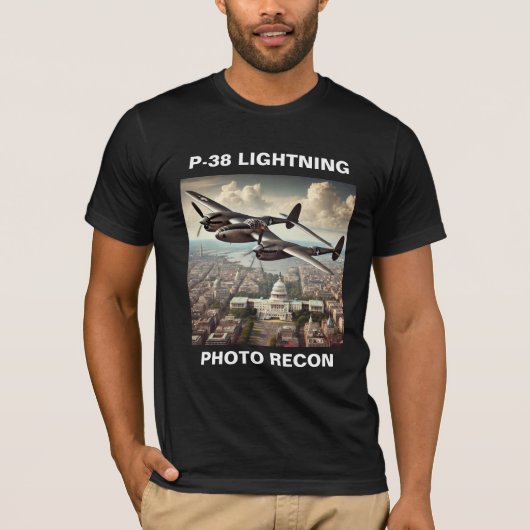 P-38 BLIKSEMFOTO RECON T-SHIRT (Voorkant)