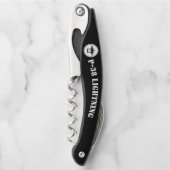 P-38 Bliksempotlood met Silhouet in Cirkel Kurkentrekker (Voorkant)