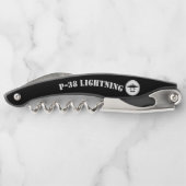 P-38 Bliksempotlood met Silhouet in Cirkel Kurkentrekker (Achterkant)