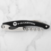 P-38 Bliksempotlood met Silhouet in Cirkel Kurkentrekker (Voorkant)