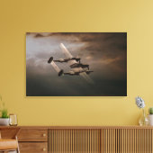 P-38 in de Pacific.jpg Canvas Afdruk (Insitu (Woonkamer))