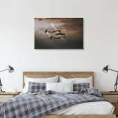P-38 in de Pacific.jpg Canvas Afdruk (Insitu (Slaapkamer))