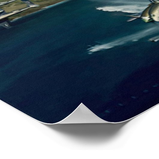 P-38 Lightning Combat van Jack Fellows Poster (Hoek)