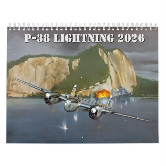 P-38 Lightning Geautoriseerde 2026 Agenda Kalender (Hoes)