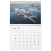 P-38 Lightning Geautoriseerde 2026 Agenda Kalender (Jan 2027)