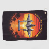 P-38 Lightning in de Stille Oceaan Golfhanddoek (Horizontaal)