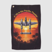 P-38 Lightning in de Stille Oceaan Golfhanddoek (Voorkant)