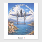P-38 Lightning in het Middellandse Zeetheater Sticker (Vel)