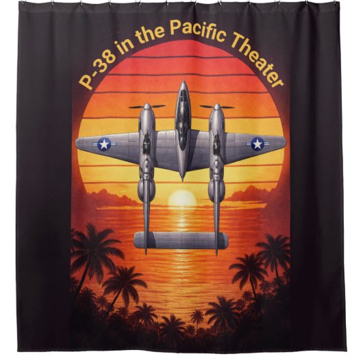 P-38 Lightning in the Pacific Douchegordijn (Voorkant)