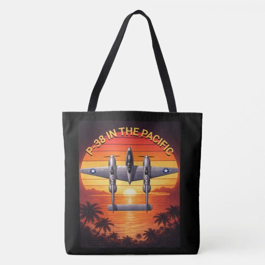 P-38 Lightning in the Pacific Theater Tote Bag (Voorkant)