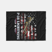 P-38 Lightning P38 WW2 Vliegtuig Fighter Jet Pilot Fleece Deken (Voorkant (Horizontaal))