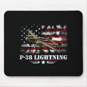 P-38 Lightning P38 WW2 Vliegtuig Fighter Jet Pilot Muismat