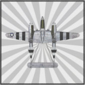 P-38 Lightning Starburst Sticker (Voorkant)