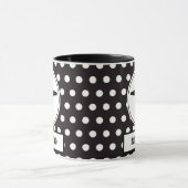 P-38 Silhouet in witte cirkel op zwart Mok (Midden)