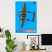 P-38L LICHTING POSTER (Thuiskantoor)