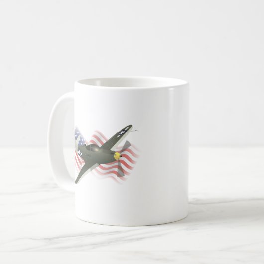 P-39 Airacobra WW2 vliegtuig Koffiemok (Voorkant links)
