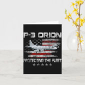 P-3 Orion Sub Hunter Asw Vliegtuig  Veteranen Kaart (Gele Bloem)